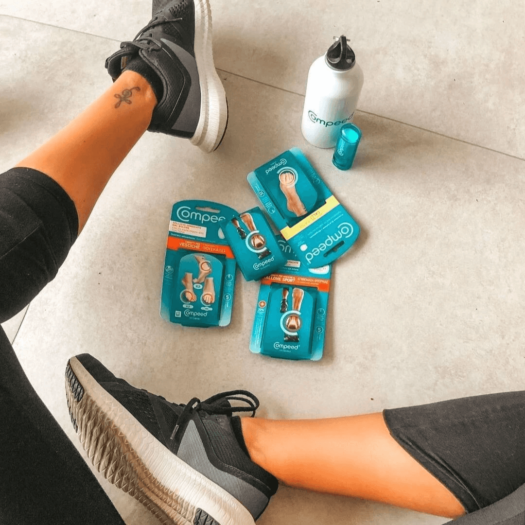 compeed product range on floor of gym